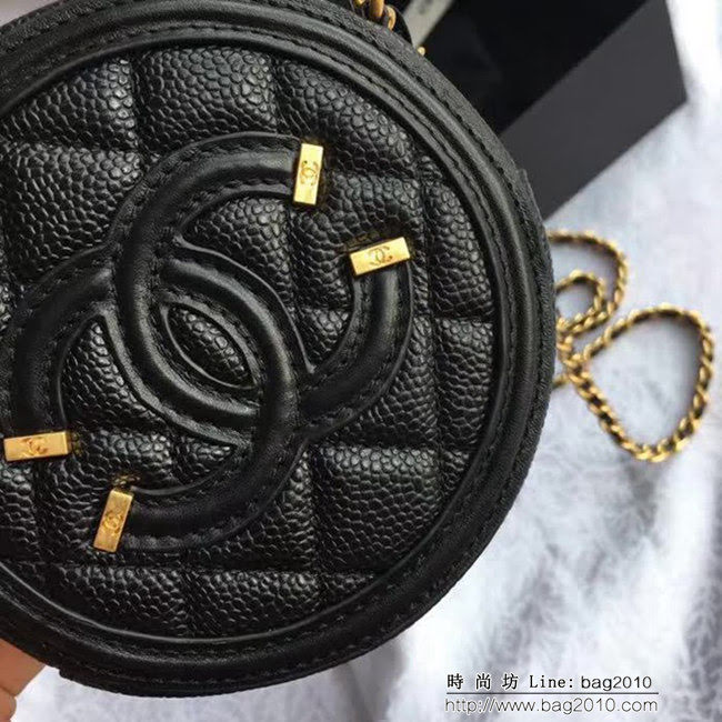香奈兒CHANEL 81599 2018新款餅狀菱格復古盒子鏈條包 DSC1768
